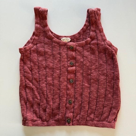 Hem & Thread- Boutique-Ribbed-Knit-Sweater- Cropped Tank- Women’s- M - Picture 1 of 9